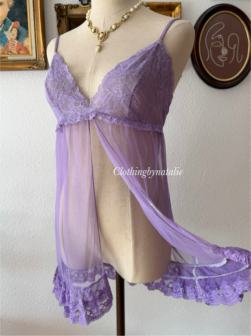 VS Purple Mesh Mini Dress Size M