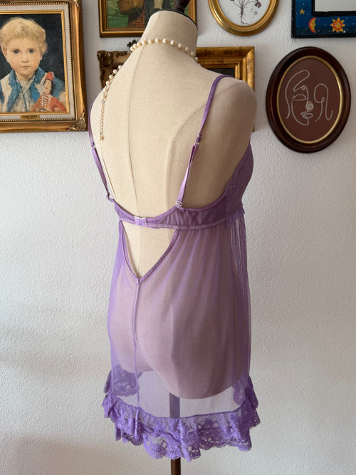 VS Purple Mesh Mini Dress Size M