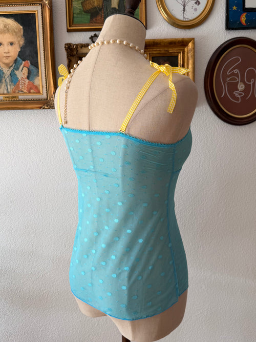 Sheer Blue Mesh Cami size XS