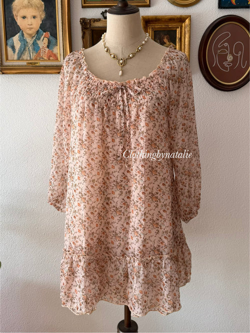 Orange Chiffon Babydoll Size S/M