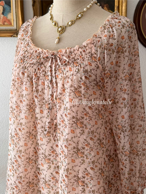 Orange Chiffon Babydoll Size S/M