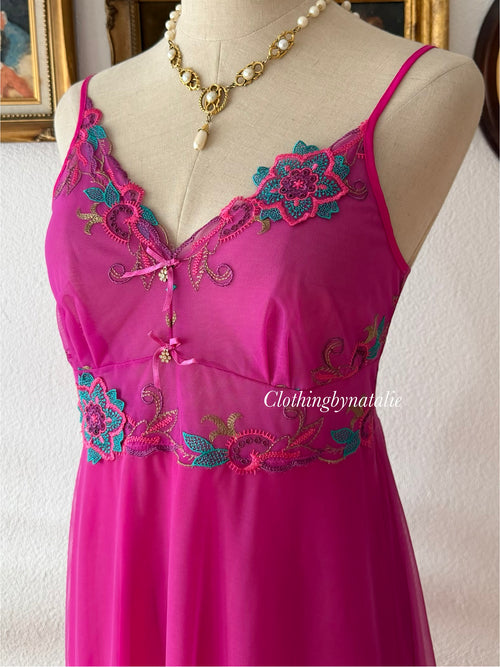 Hot Pink Butterfly Babydoll Size S