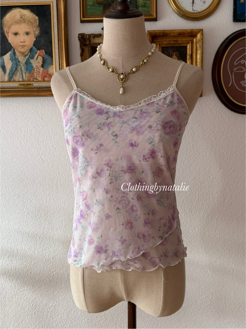 Lila Mesh Cami Size S