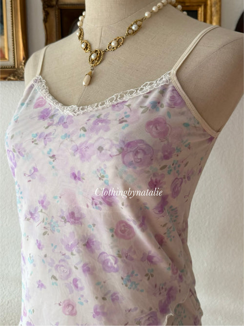 Lila Mesh Cami Size S