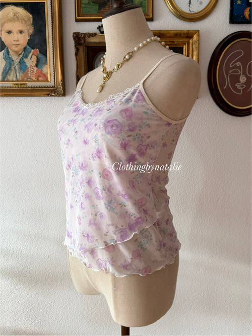 Lila Mesh Cami Size S