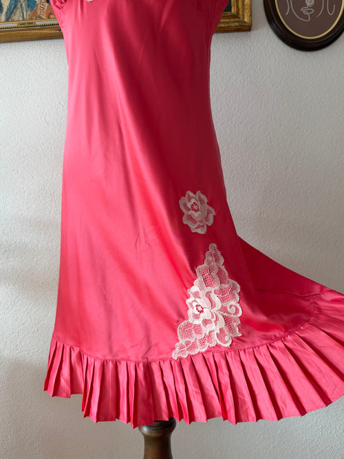 Hot Pink Satin Slip Dress size M