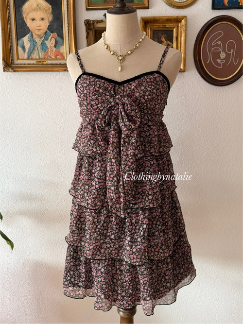 Floral Tutu Chiffon Babydoll Dress size S