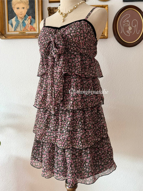 Floral Tutu Chiffon Babydoll Dress size S