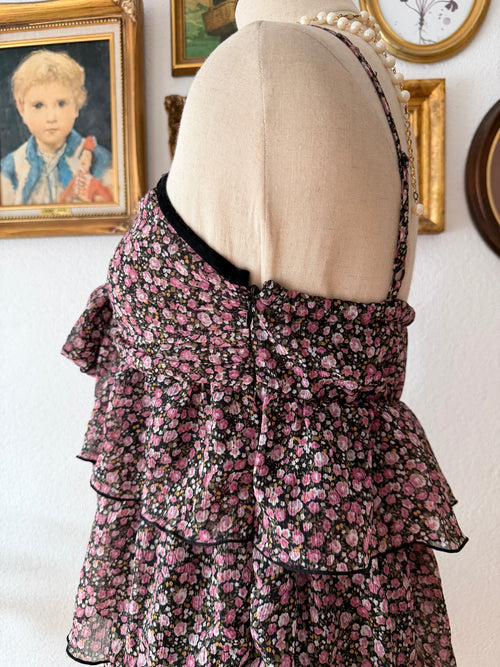 Floral Tutu Chiffon Babydoll Dress size S