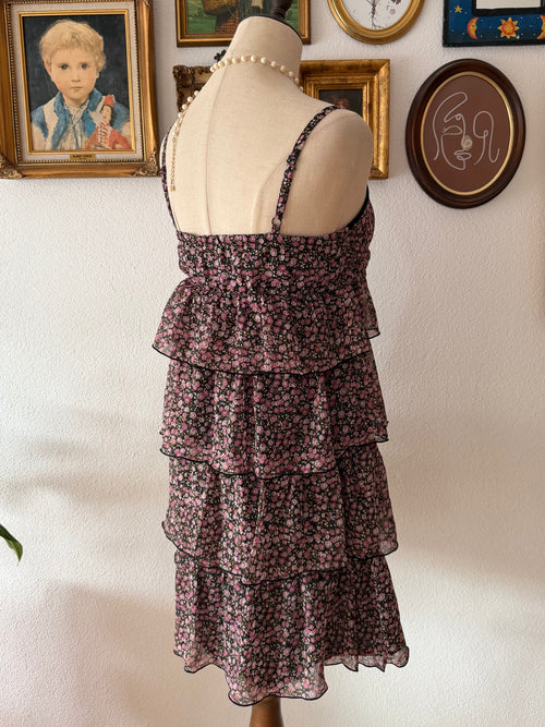 Floral Tutu Chiffon Babydoll Dress size S