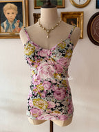 Floral Purple Jersey Cami Size S