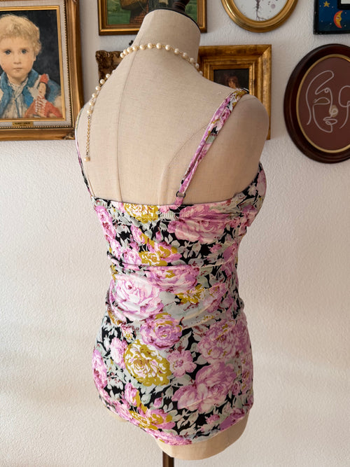 Floral Purple Jersey Cami Size S