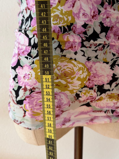 Floral Purple Jersey Cami Size S