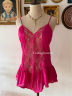 Hot Pink Nylon Babydoll size M
