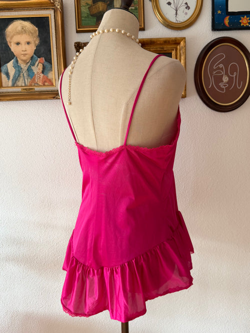 Hot Pink Nylon Babydoll size M