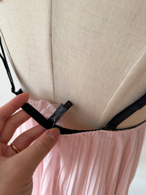 Black Pink Pleated Babydoll size L