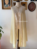 Vintage Yellow Nylon Nightgown Size S