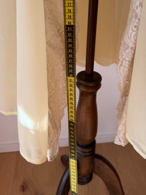 Vintage Yellow Nylon Nightgown Size S