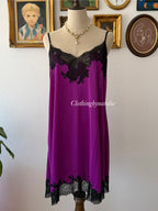Black Purple Jersey Slip Size L