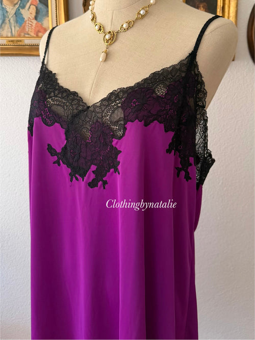 Black Purple Jersey Slip Size L
