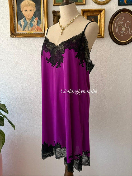 Black Purple Jersey Slip Size L