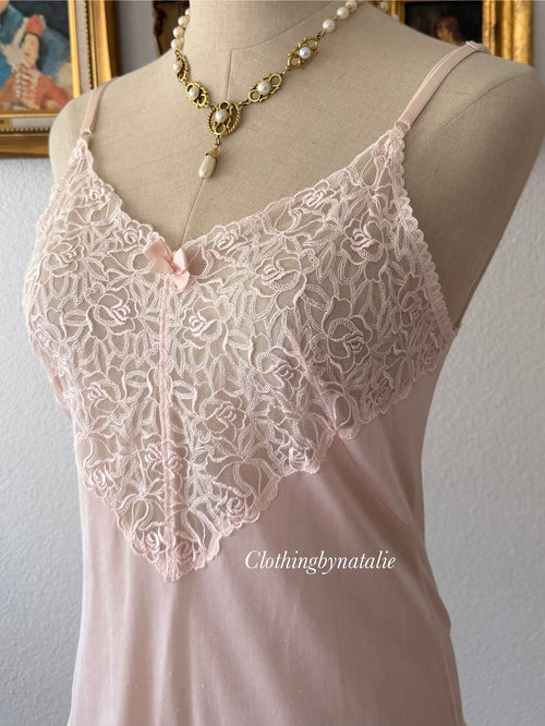 Nude Nylon Lace Cami Size S