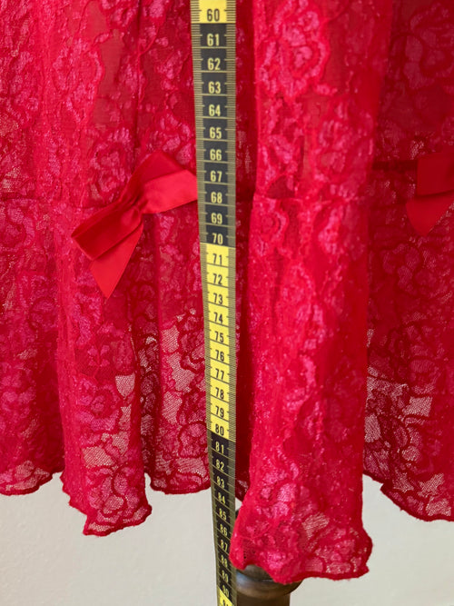 Inner Secret Red Lace Slip Size M