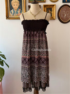 Boho Brown Midi Dress Size S/M