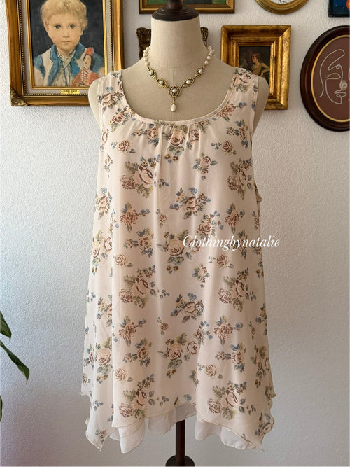 Sleeveless Floral Babydoll Size L