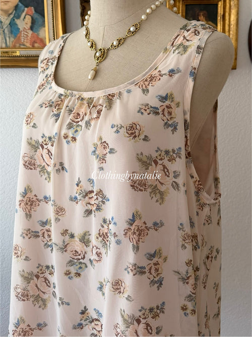 Sleeveless Floral Babydoll Size L