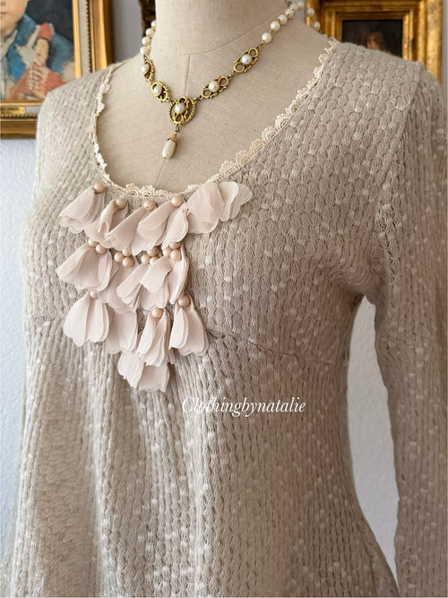 Long Sleeve Knit Blouse Size S