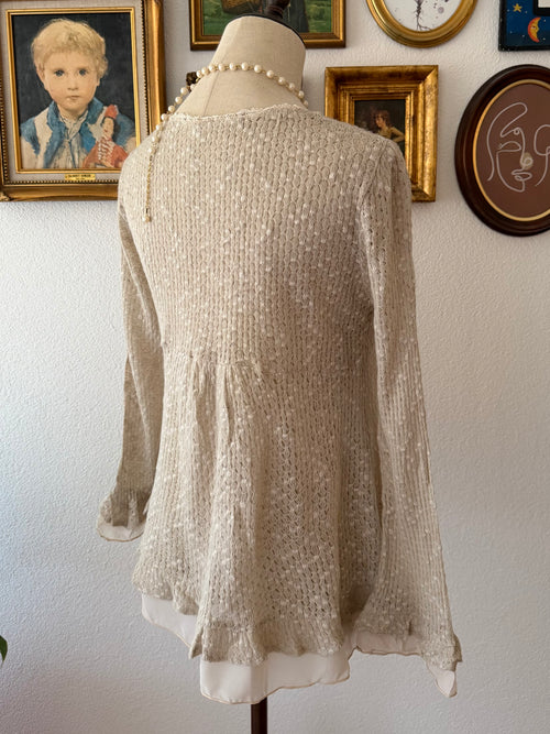 Long Sleeve Knit Blouse Size S