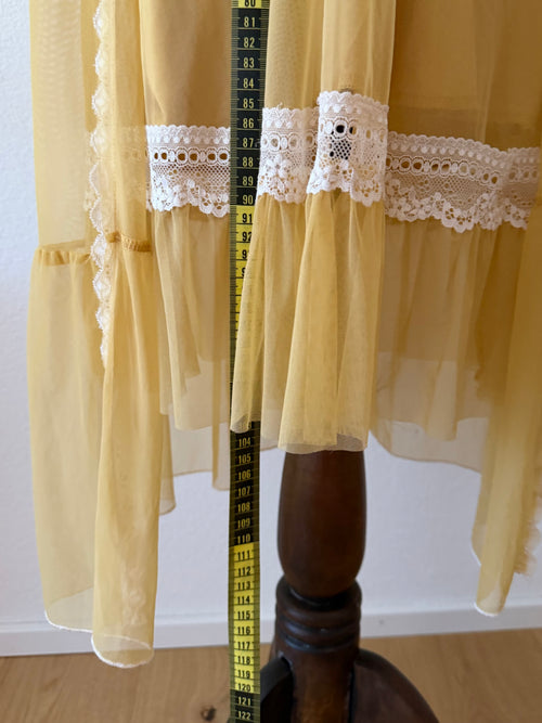 Mustard Mesh Nightgown Set size S/M