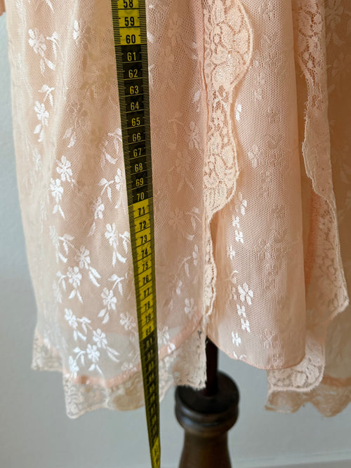 Soft Orange Mesh Nightgown Set size S/M