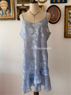 Secret Treasure Blue Brocade Slip size L