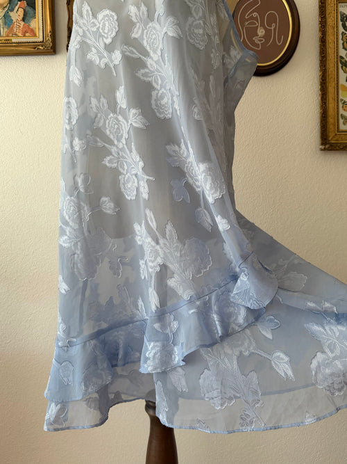 Secret Treasure Blue Brocade Slip size L