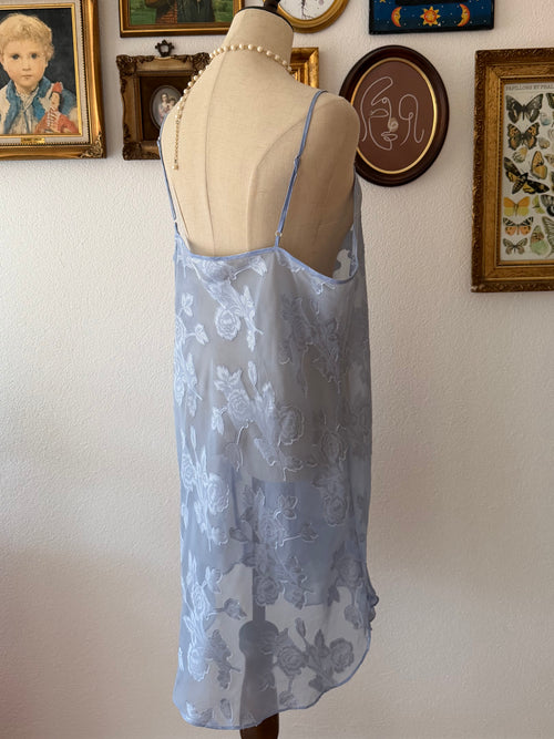 Secret Treasure Blue Brocade Slip size L