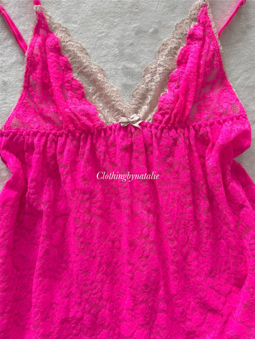 Victoria’s Secret Pink Lace Babydoll Size S