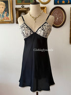 Black Satin Mini Dress Size S