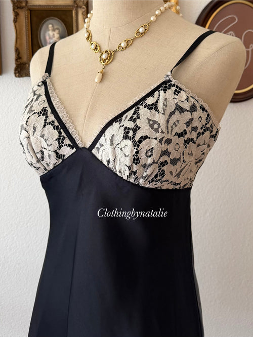 Black Satin Mini Dress Size S