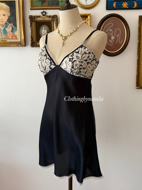 Black Satin Mini Dress Size S