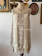 Floral Cream Babydoll Dress Size M