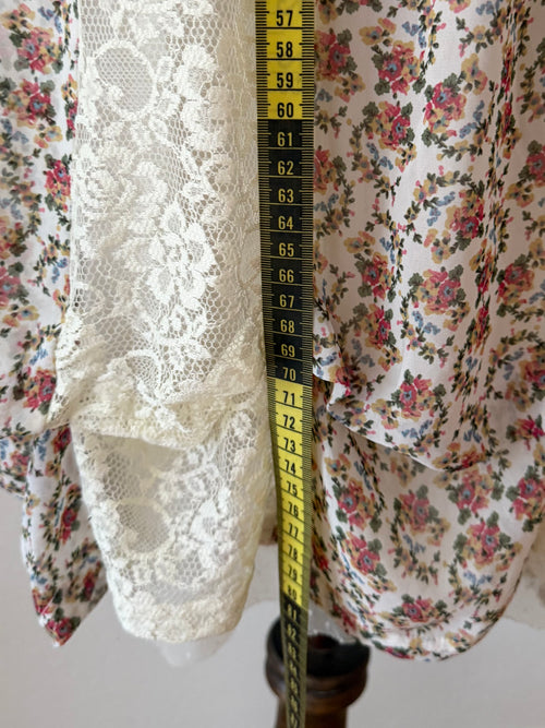 Floral Cream Babydoll Dress Size M