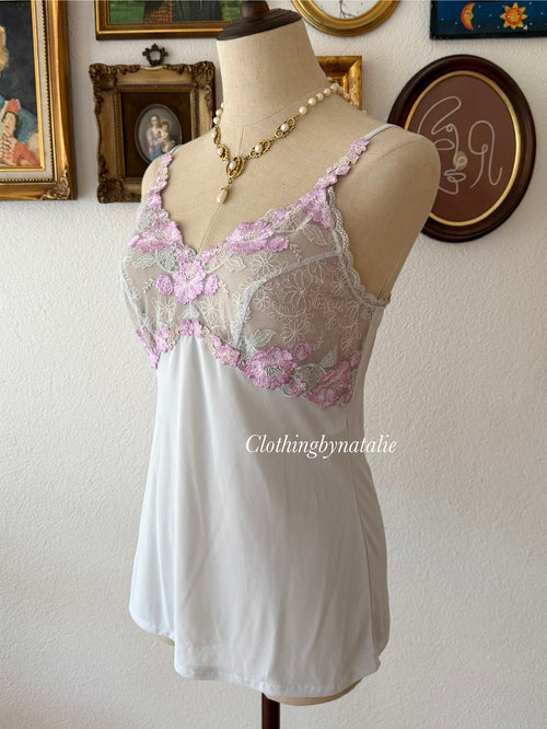Lila Nylon Lace Cami size S
