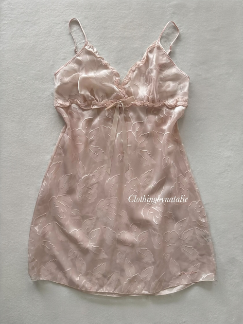 Nude Pink Brocade Slip size M