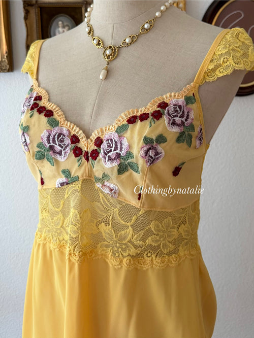 Fairy Yellow Chiffon Babydoll size M