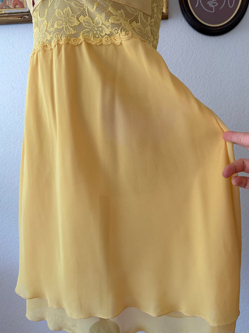 Fairy Yellow Chiffon Babydoll size M