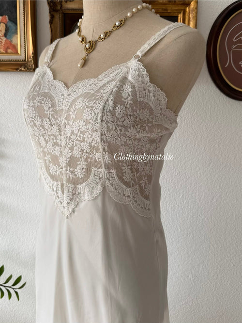Vintage Satin Lace Nightgown Size S