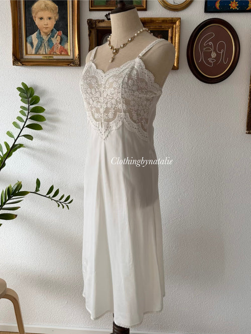 Vintage Satin Lace Nightgown Size S