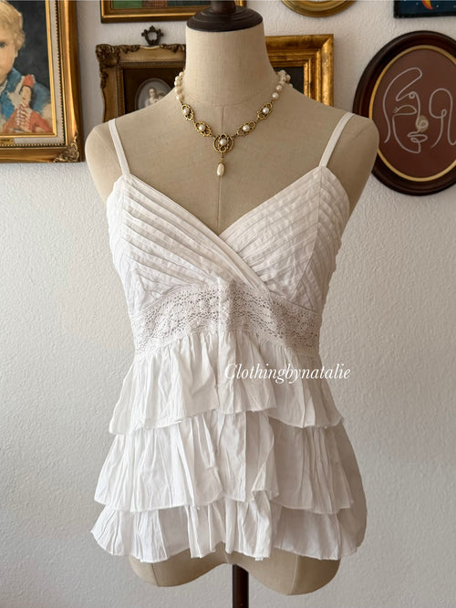 White Cotton Blouse Size S